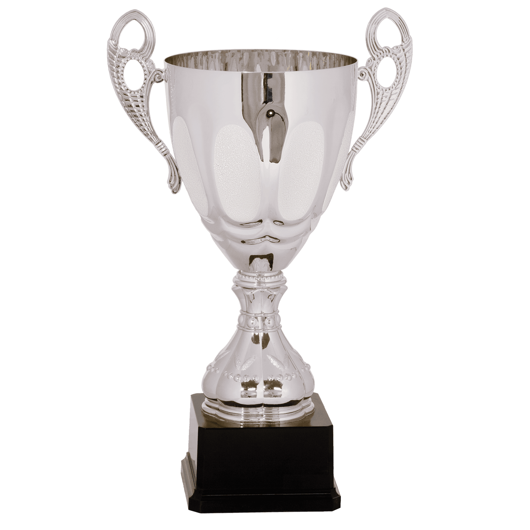 Completed Embossed Metal Cup Trophy on Plastic Base - JDS