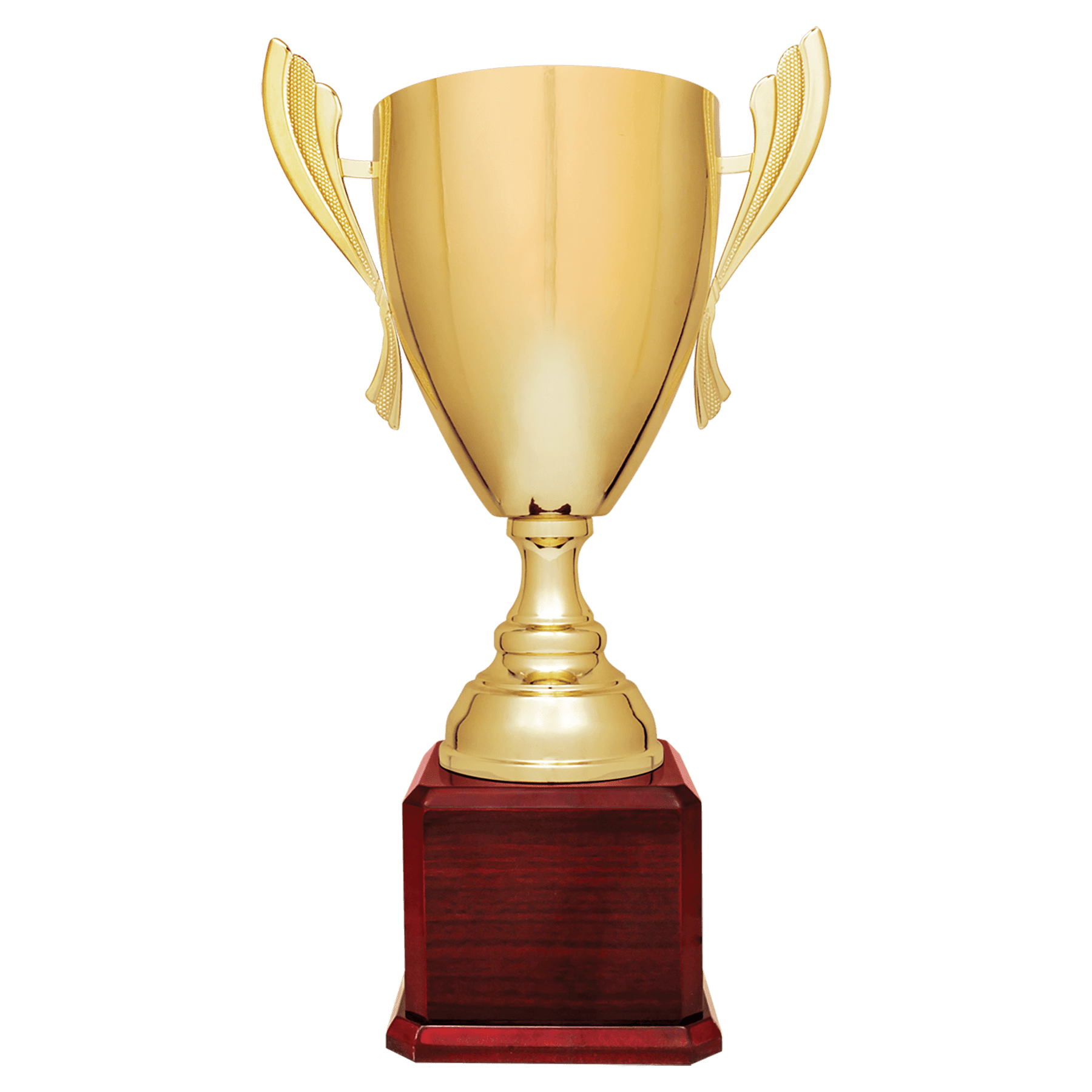 Completed Metal Cup Trophy on Royal Piano Finish Base - JDS
