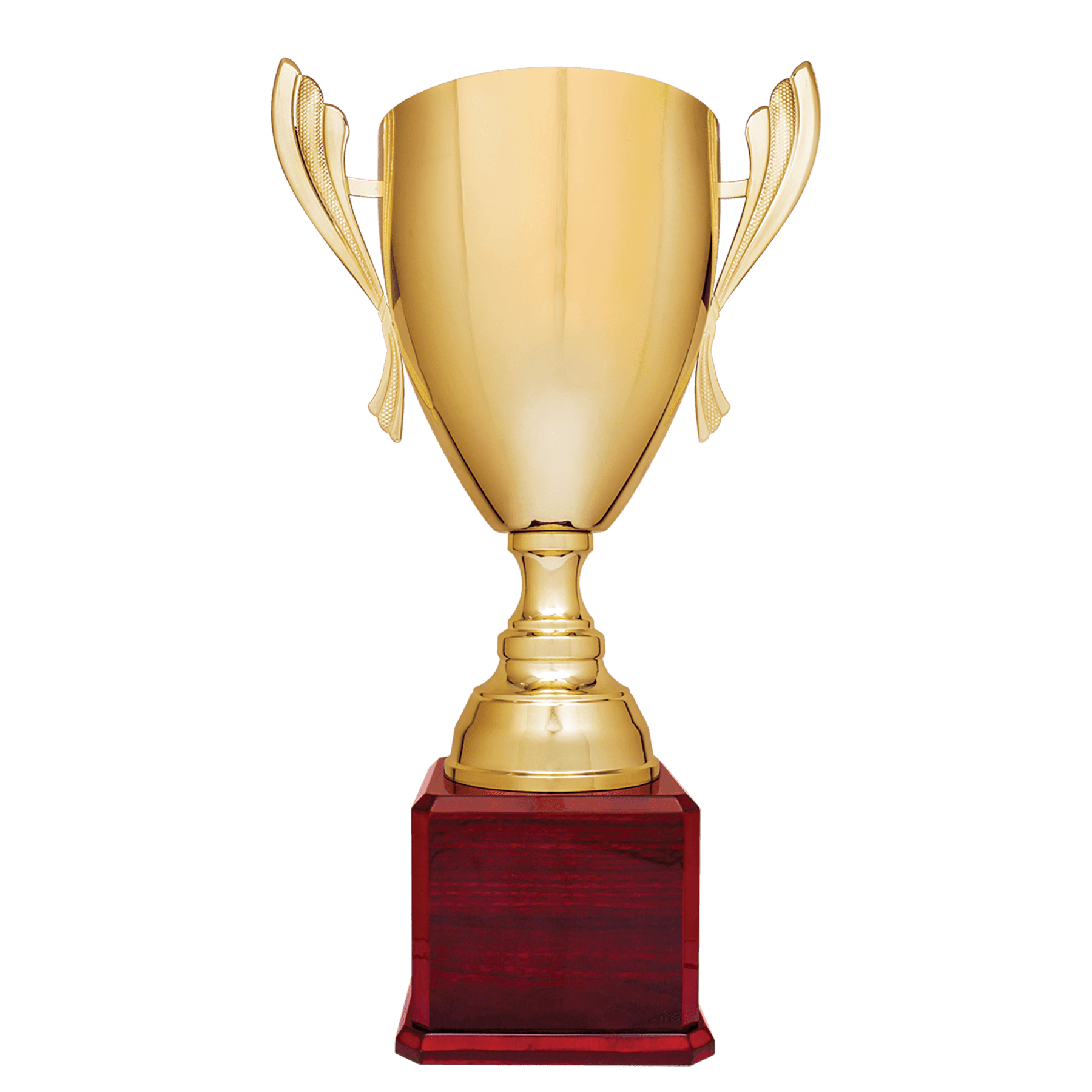 Completed Metal Cup Trophy on Royal Piano Finish Base - JDS