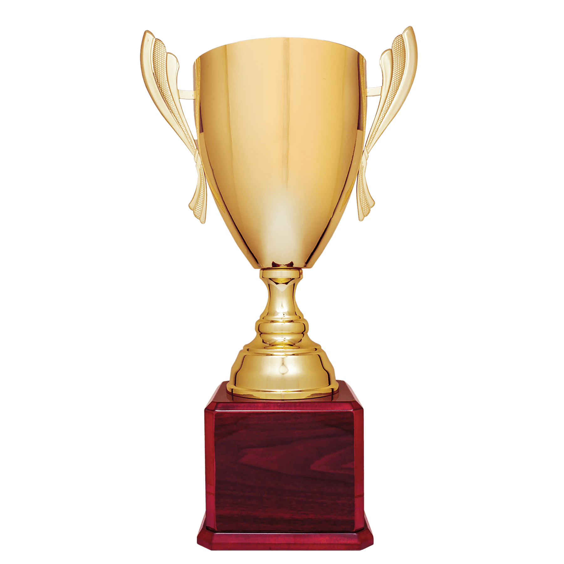 Completed Metal Cup Trophy on Royal Piano Finish Base - JDS