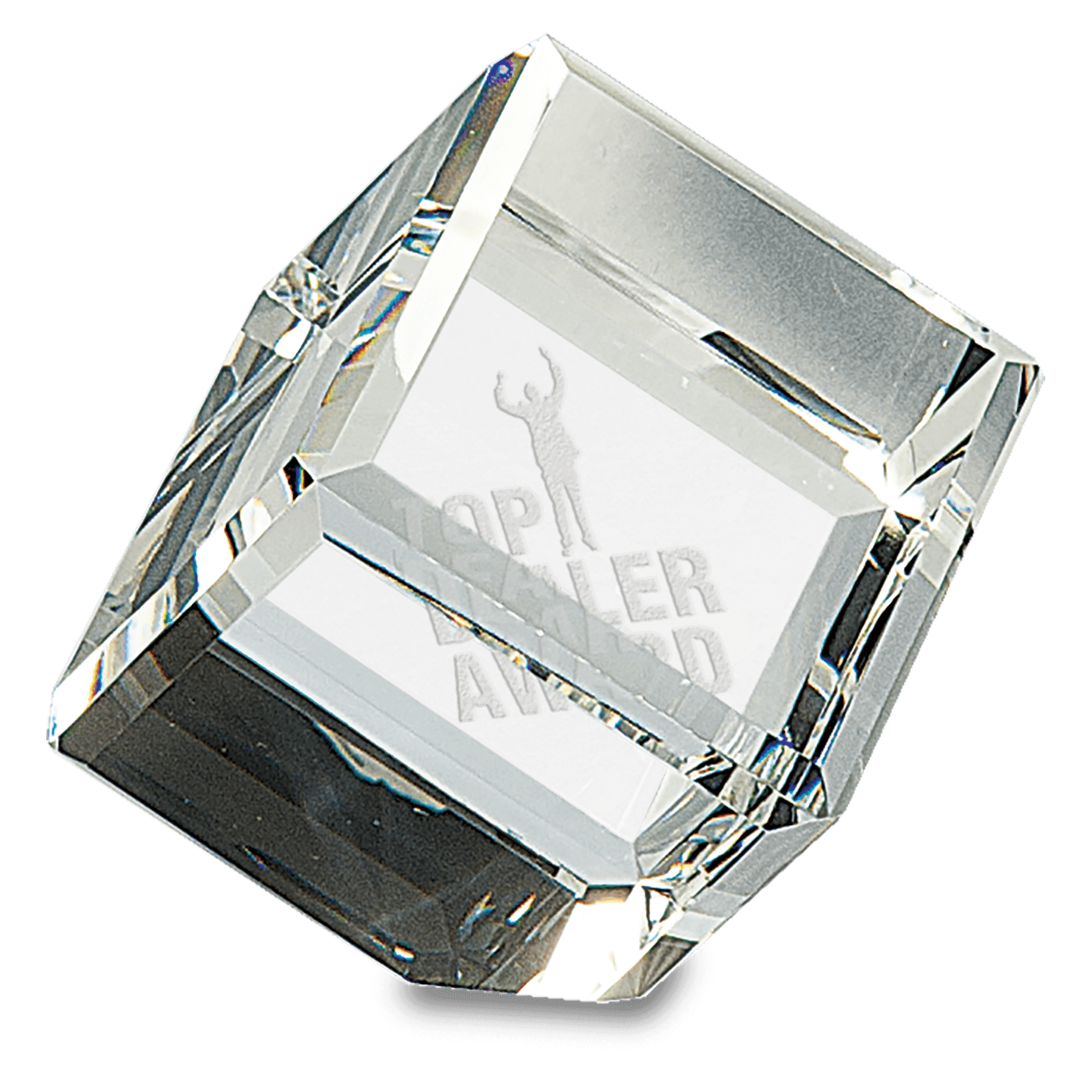 Corner Cut Crystal Cube - JDS