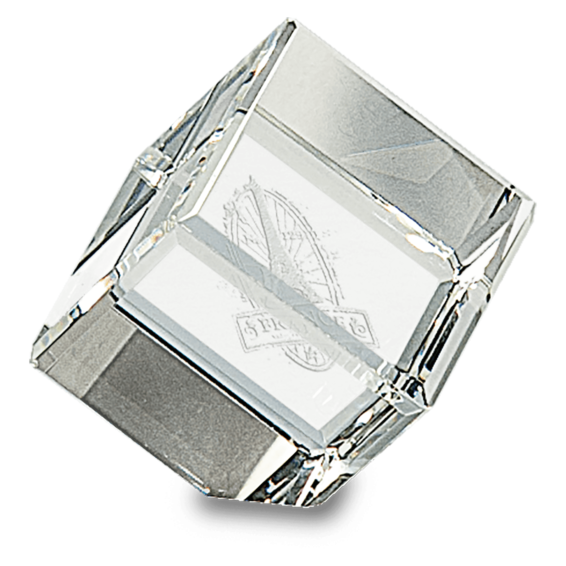 Corner Cut Crystal Cube - JDS