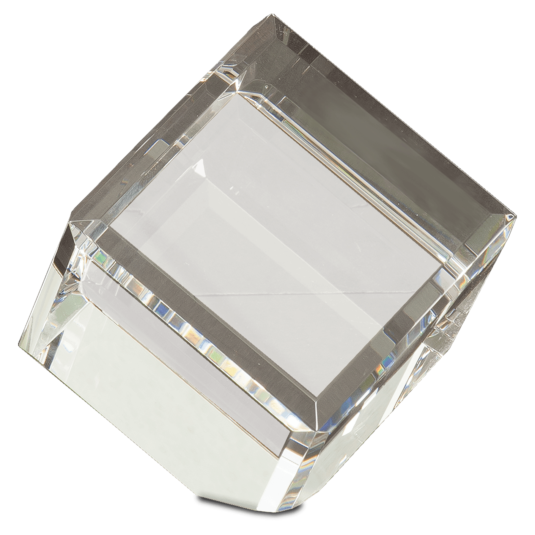 Corner Cut Crystal Cube - JDS