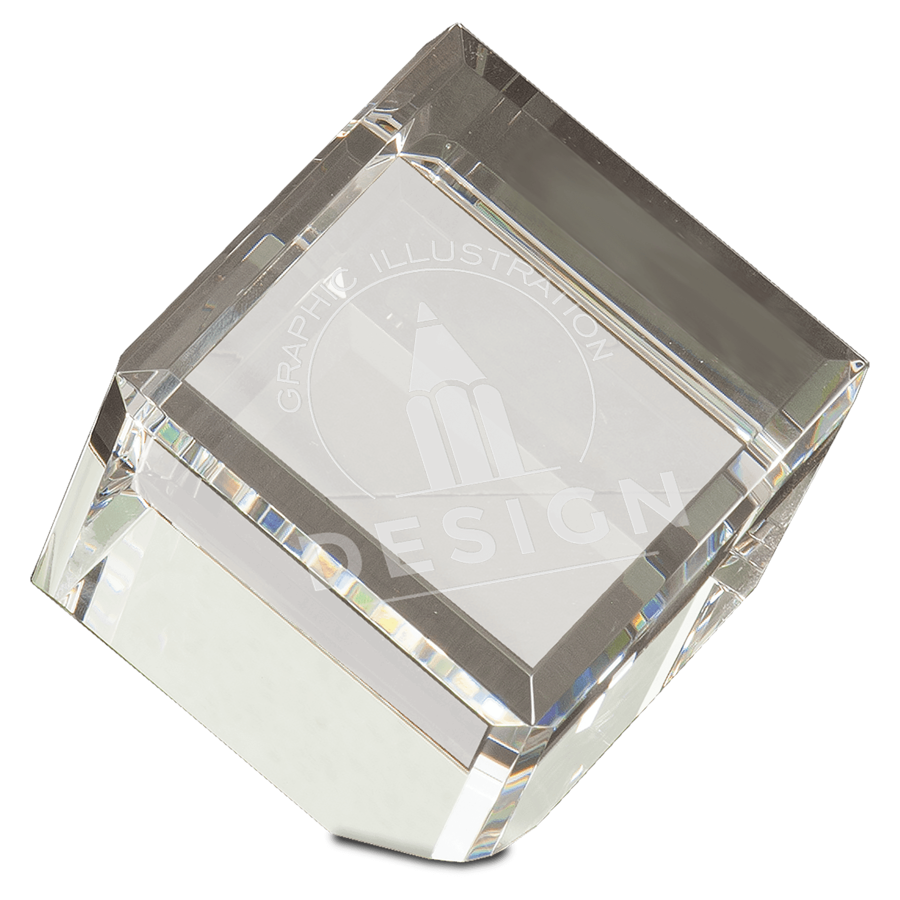 Corner Cut Crystal Cube - JDS