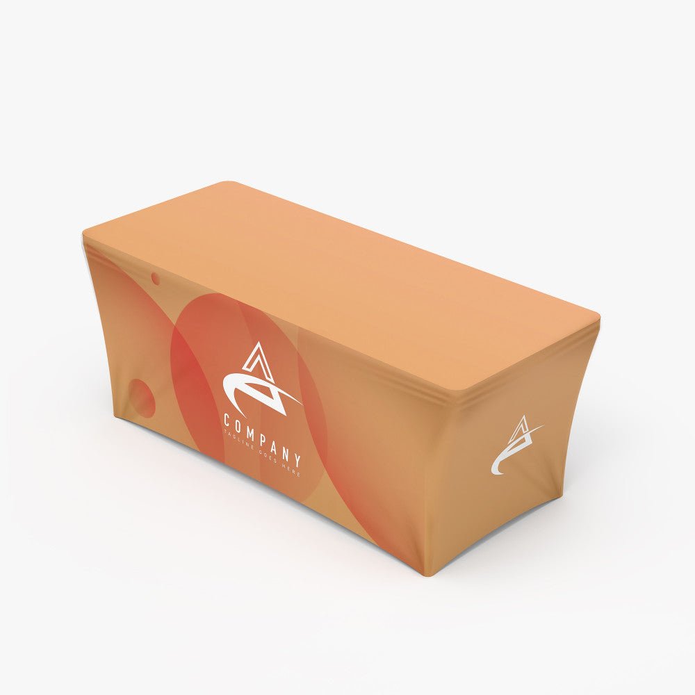 Custom Stretch Table Cover – Full - Color Print (6 ft & 8 ft) - Austin Print Co.