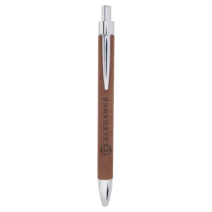 Dark Brown Laserable Leatherette Pen - LP452 - Austin Print Co.