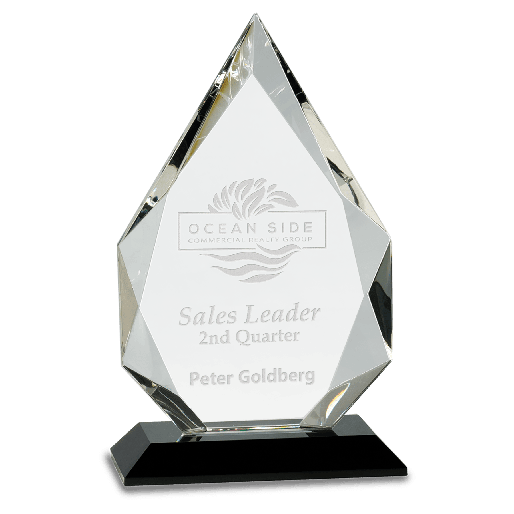 Diamond Crystal on Black Pedestal Base - JDS
