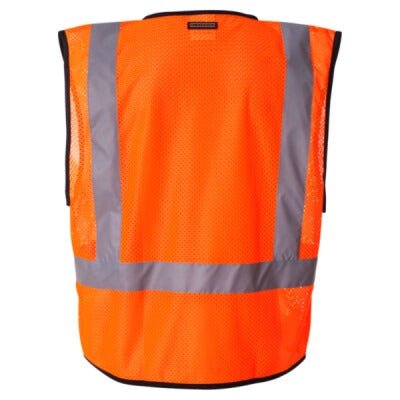 Economy Single Pocket Hook - and - Loop Mesh Vest - Austin Print Co.