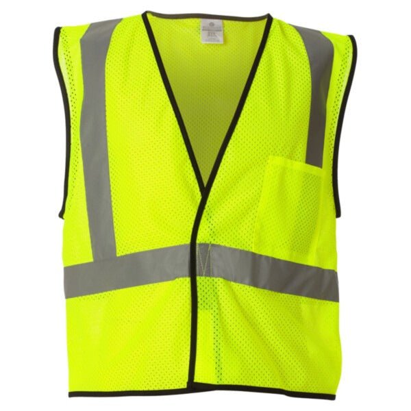 Economy Single Pocket Hook - and - Loop Mesh Vest - Austin Print Co.