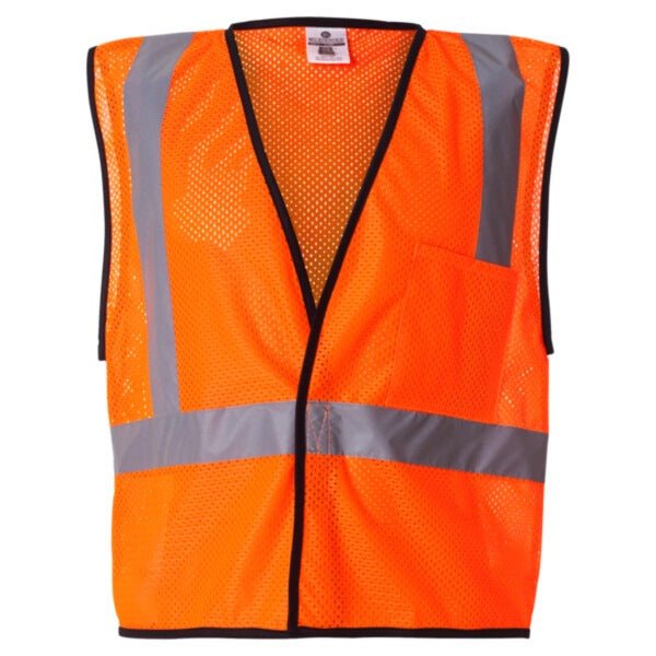 Economy Single Pocket Hook - and - Loop Mesh Vest - Austin Print Co.