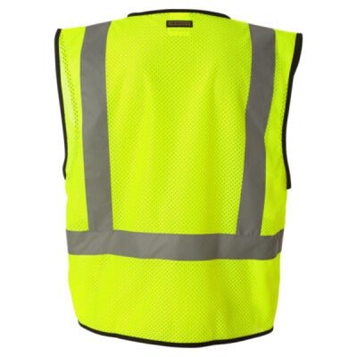 Economy Single Pocket Hook - and - Loop Mesh Vest - Austin Print Co.