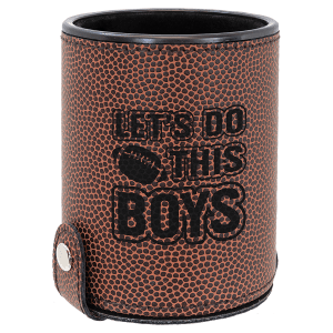 Football Laserable Leatherette Dice Cup with 5 Dice - GFT1025 - Austin Print Co.