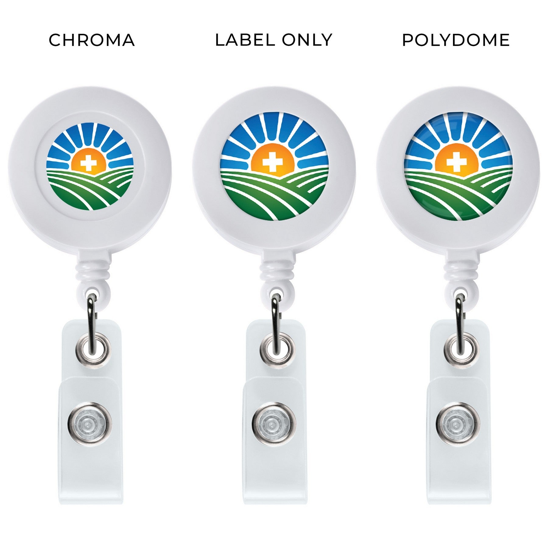 "Good" Round Retractable Badge Reel - STS Brand