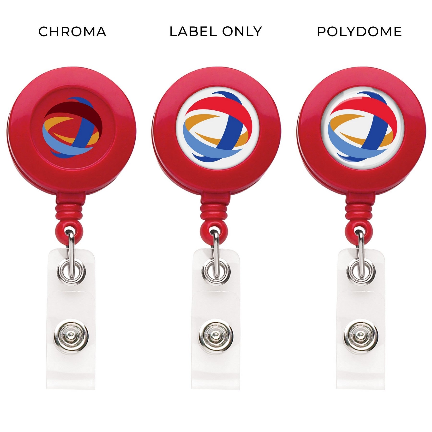"Good" Round Retractable Badge Reel - STS Brand