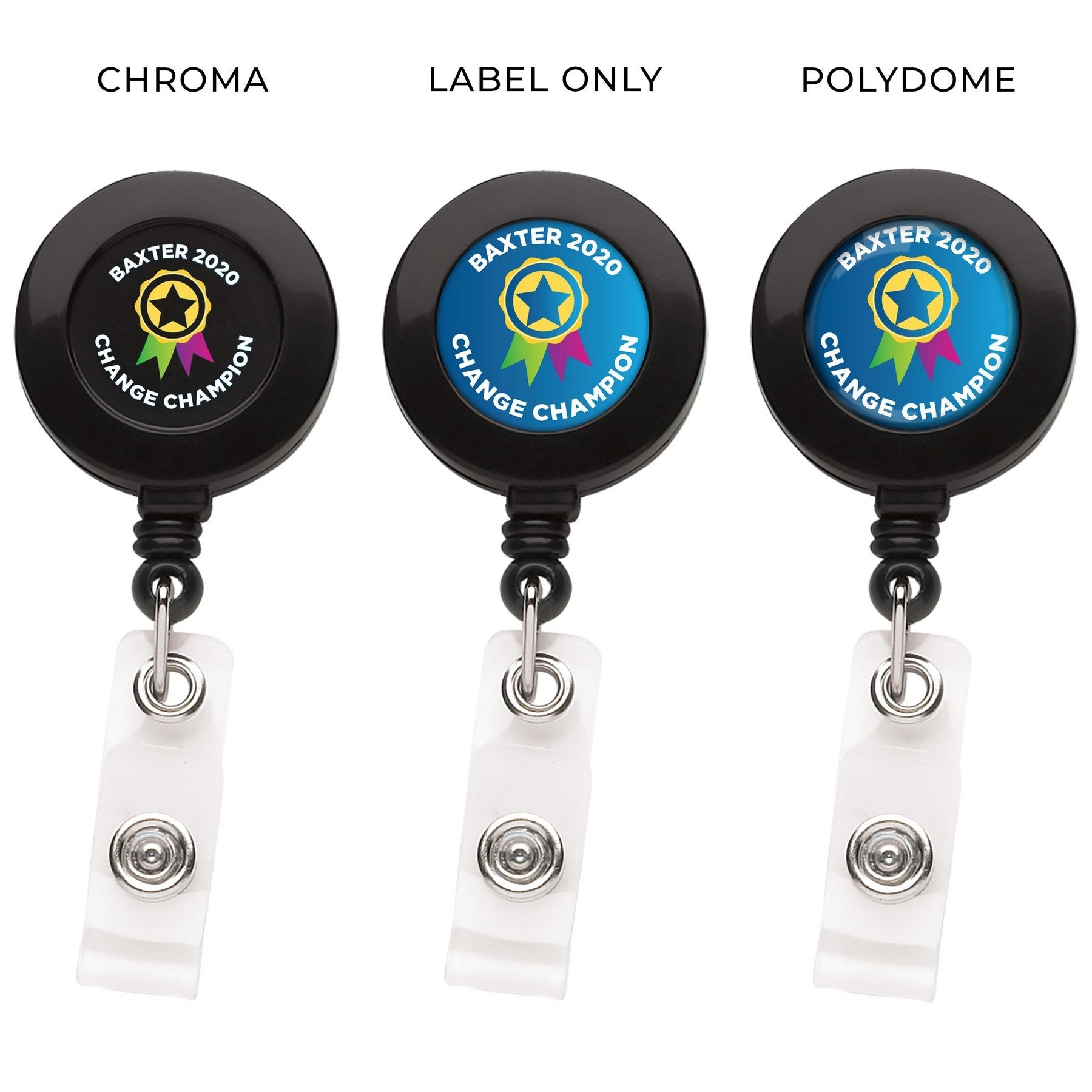 "Good" Round Retractable Badge Reel - STS Brand