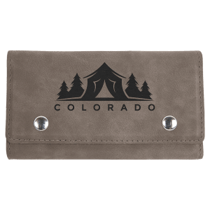 Gray Laserable Leatherette Card & Dice Set - GFT1035 - Austin Print Co.