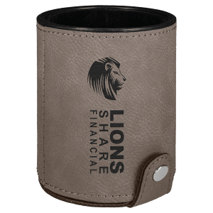 Gray Laserable Leatherette Dice Cup with 5 Dice - GFT1020 - Austin Print Co.