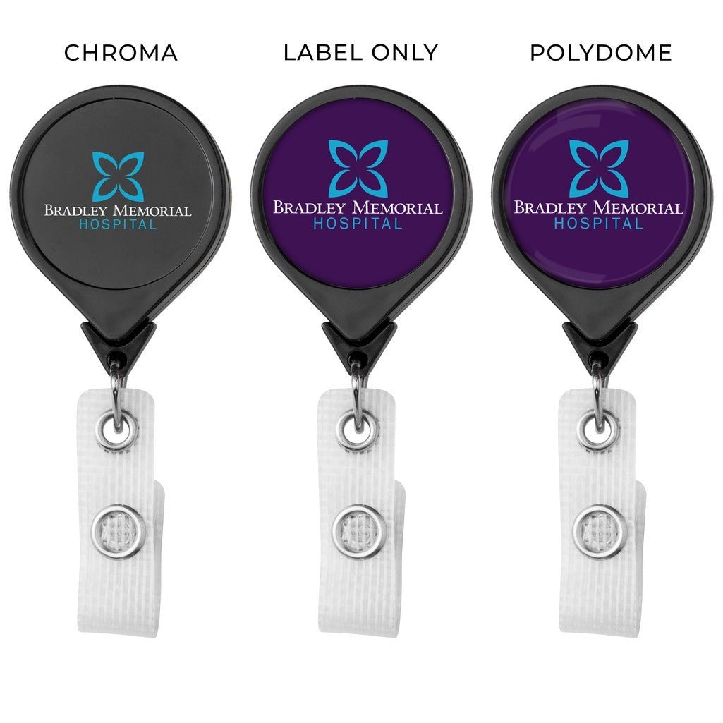 Jumbo Anti - Microbial Round Retractable Badge Reel - STS Brand