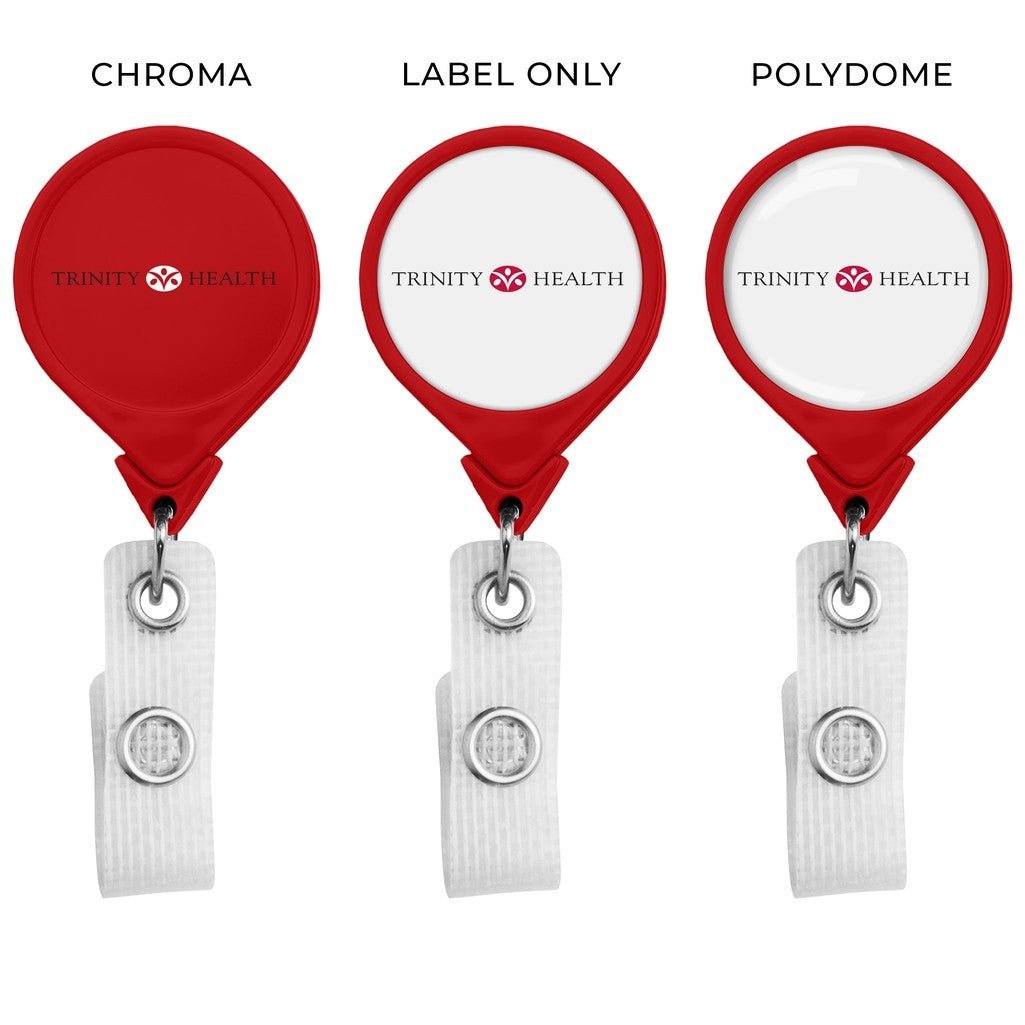 Jumbo Anti - Microbial Round Retractable Badge Reel - STS Brand