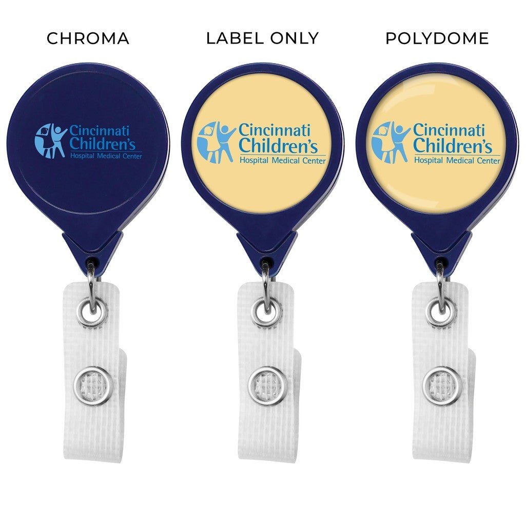 Jumbo Anti - Microbial Round Retractable Badge Reel - STS Brand