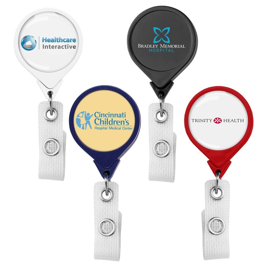 Jumbo Anti - Microbial Round Retractable Badge Reel - STS Brand