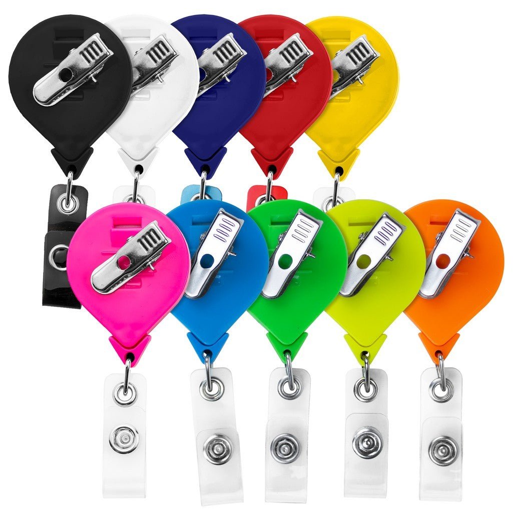 Jumbo Round Retractable Badge Reel with Alligator Clip - STS Brand