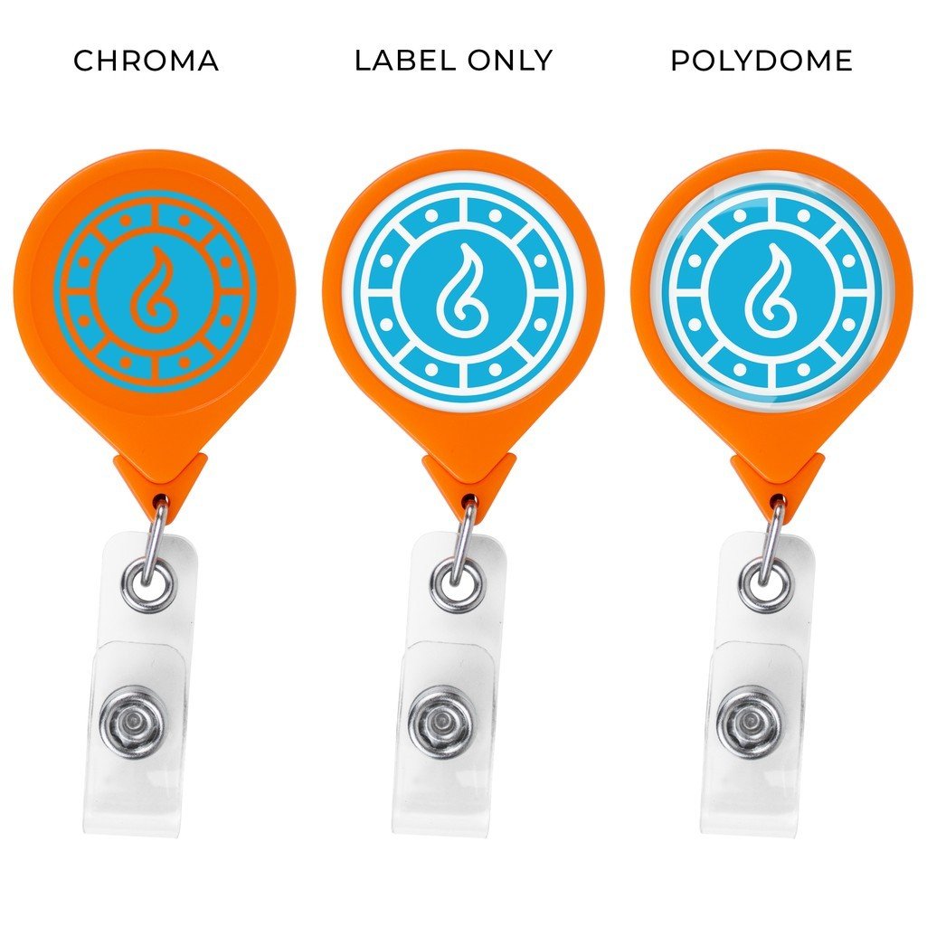 Jumbo Round Retractable Badge Reel with Alligator Clip - STS Brand