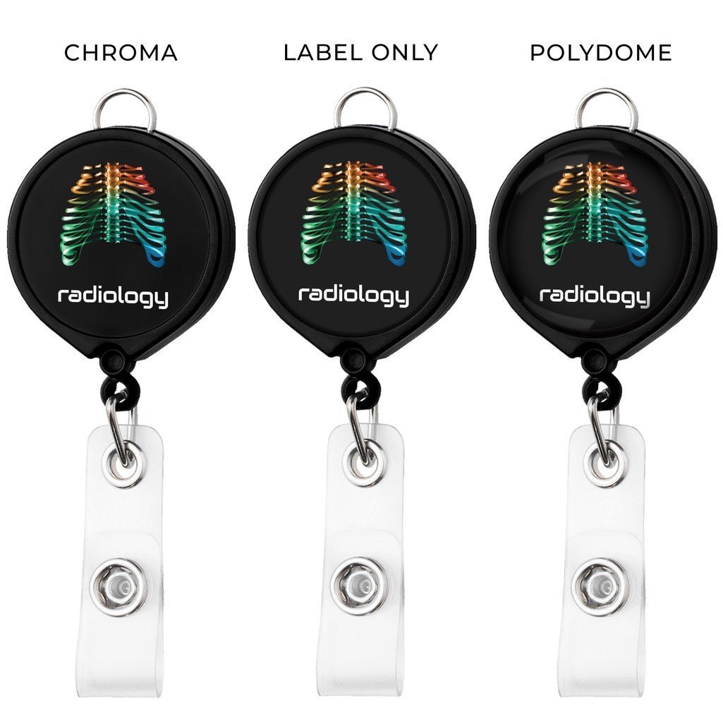 Large Face Retractable Badge Reel w/lanyard attachment - Opaque - STS Brand