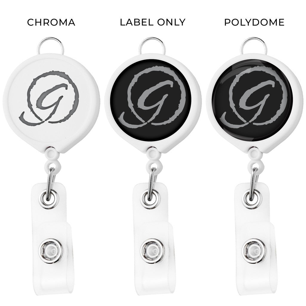 Large Face Retractable Badge Reel w/lanyard attachment - Opaque - STS Brand