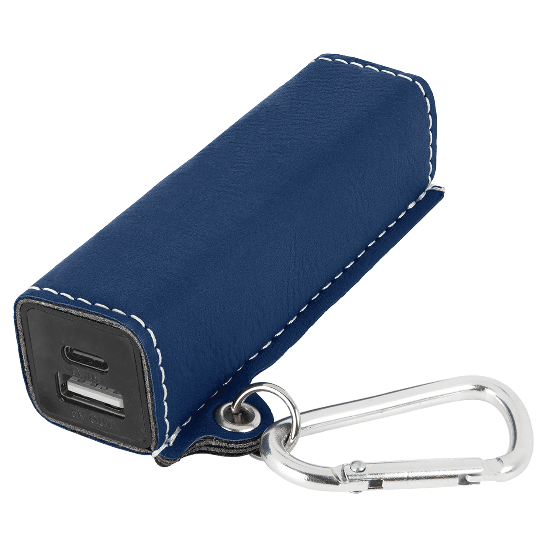 Laserable Leatherette 2200 mAh Power Bank with USB - C Cord - JDS