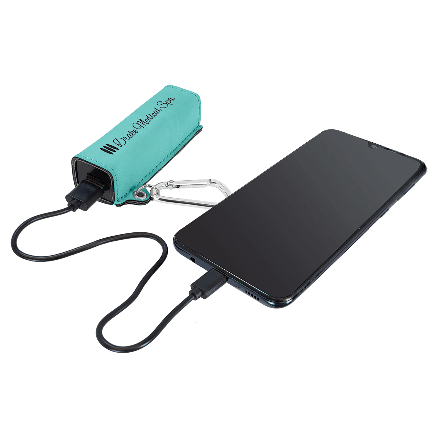 Laserable Leatherette 2200 mAh Power Bank with USB - C Cord - JDS