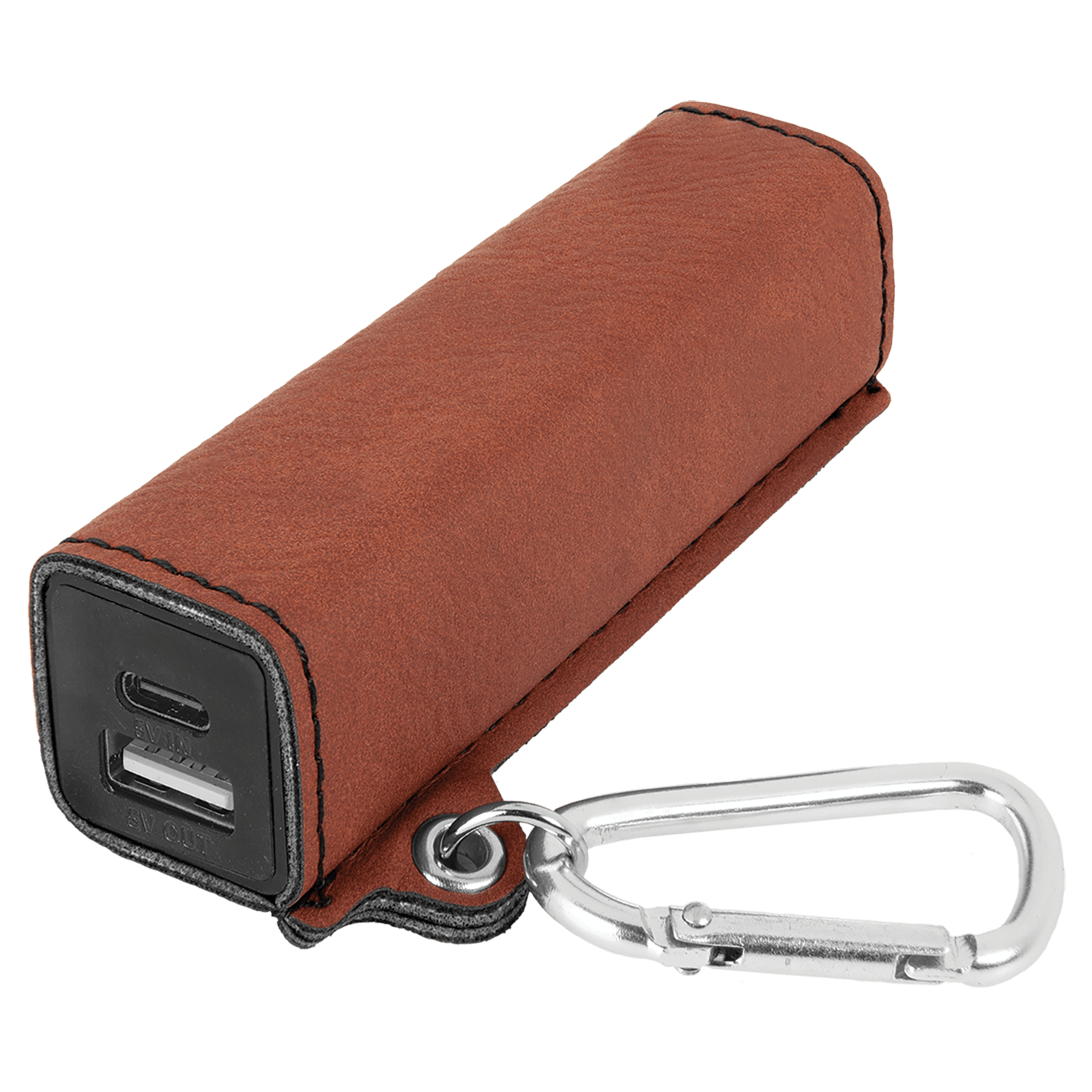 Laserable Leatherette 2200 mAh Power Bank with USB - C Cord - JDS