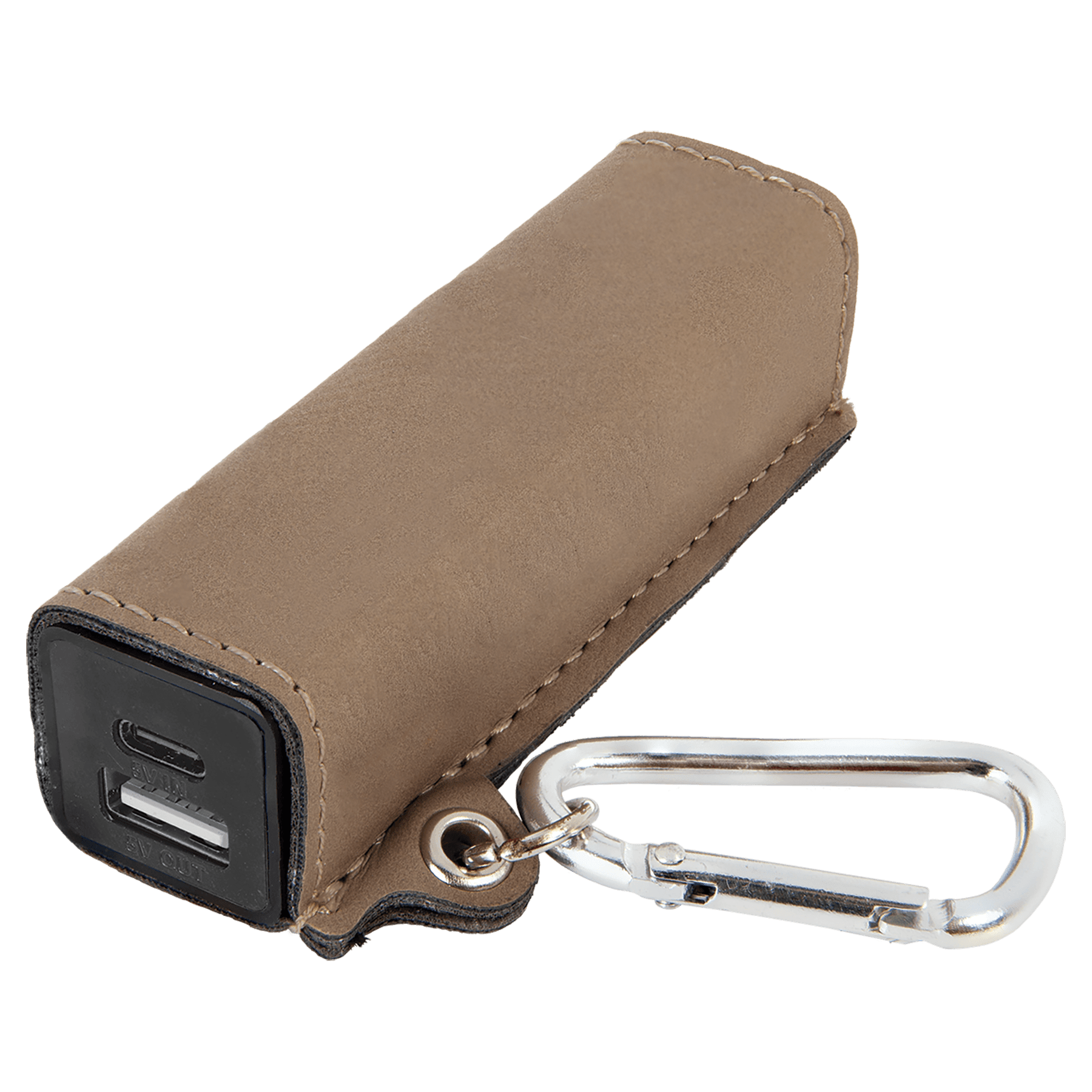 Laserable Leatherette 2200 mAh Power Bank with USB - C Cord - JDS