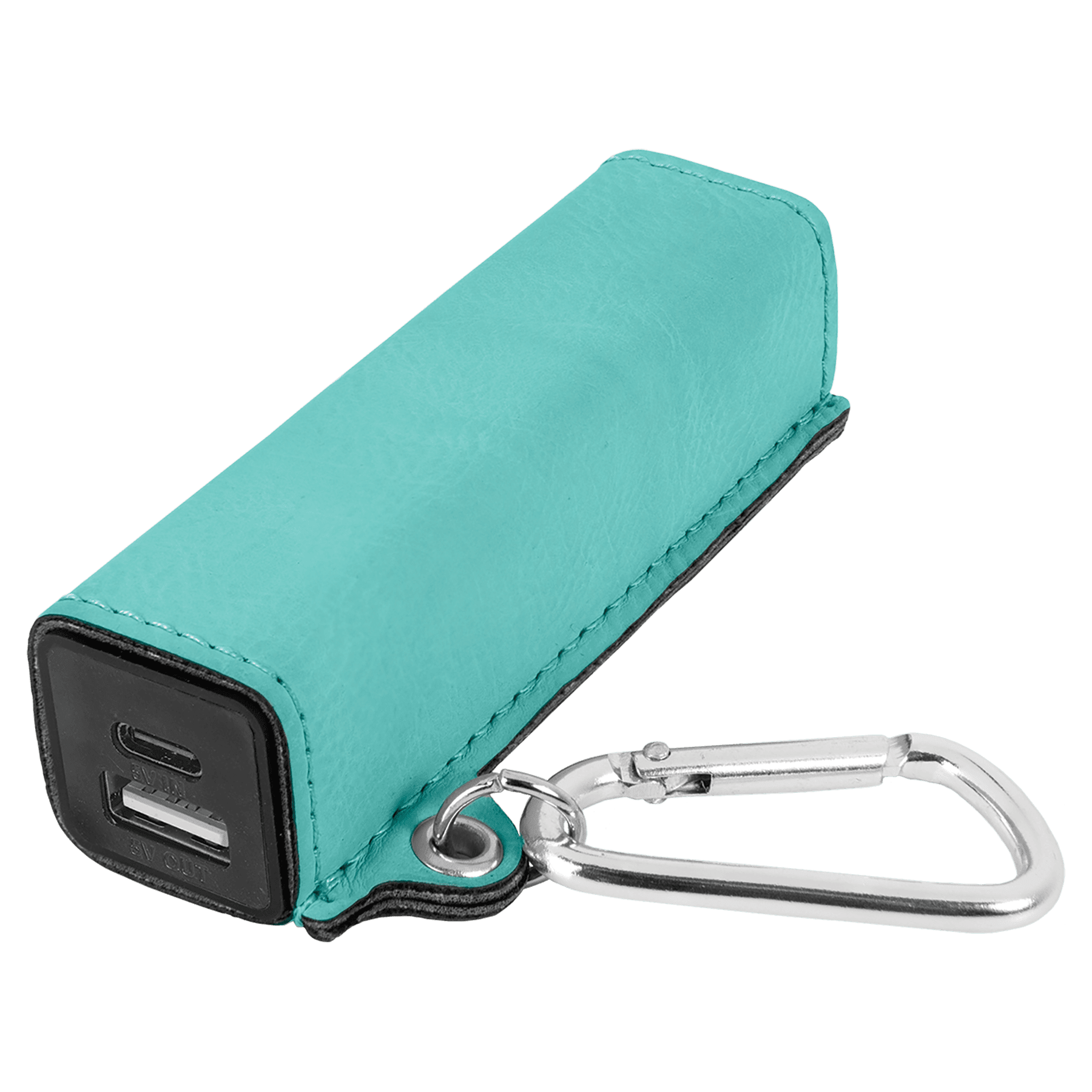 Laserable Leatherette 2200 mAh Power Bank with USB - C Cord - JDS