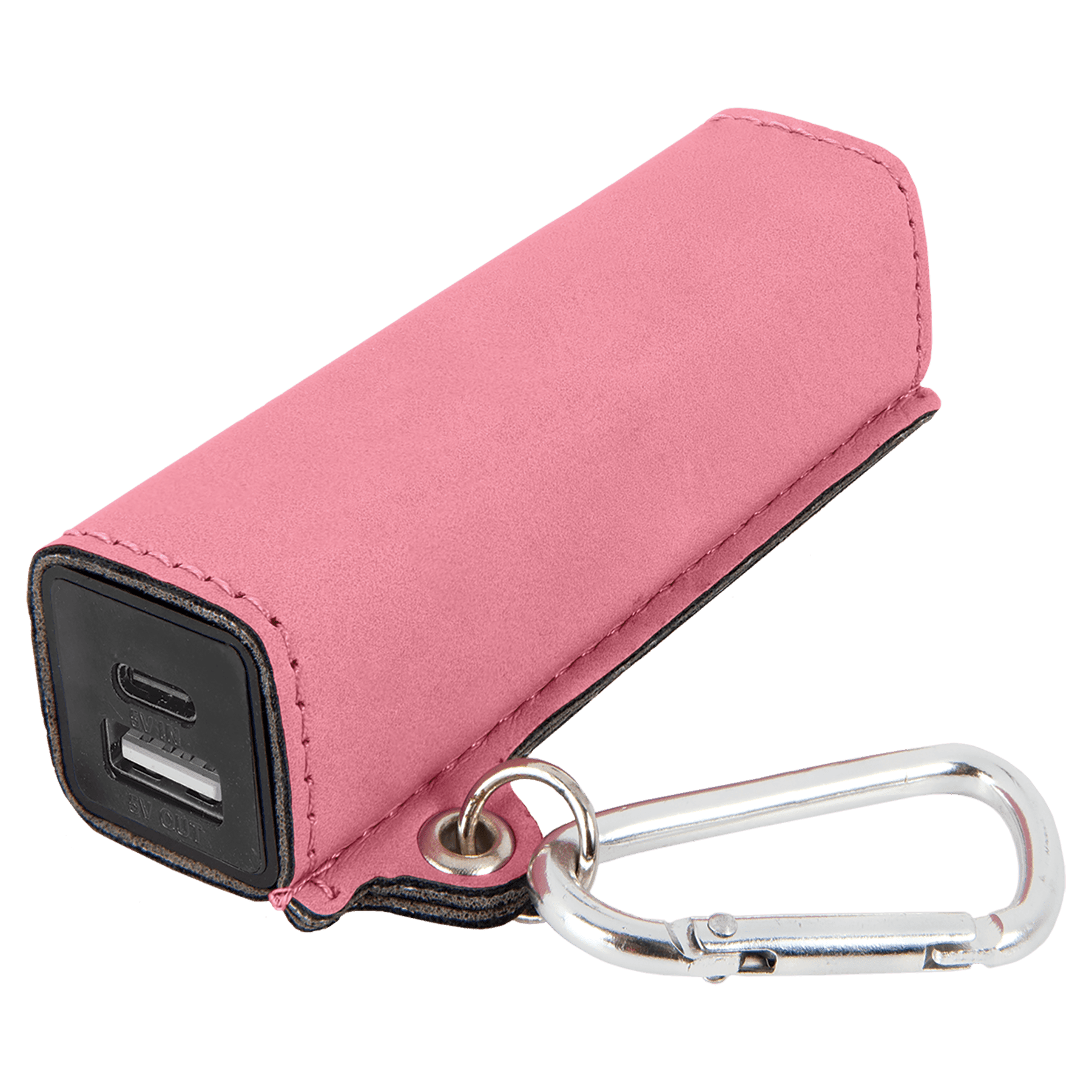 Laserable Leatherette 2200 mAh Power Bank with USB - C Cord - JDS