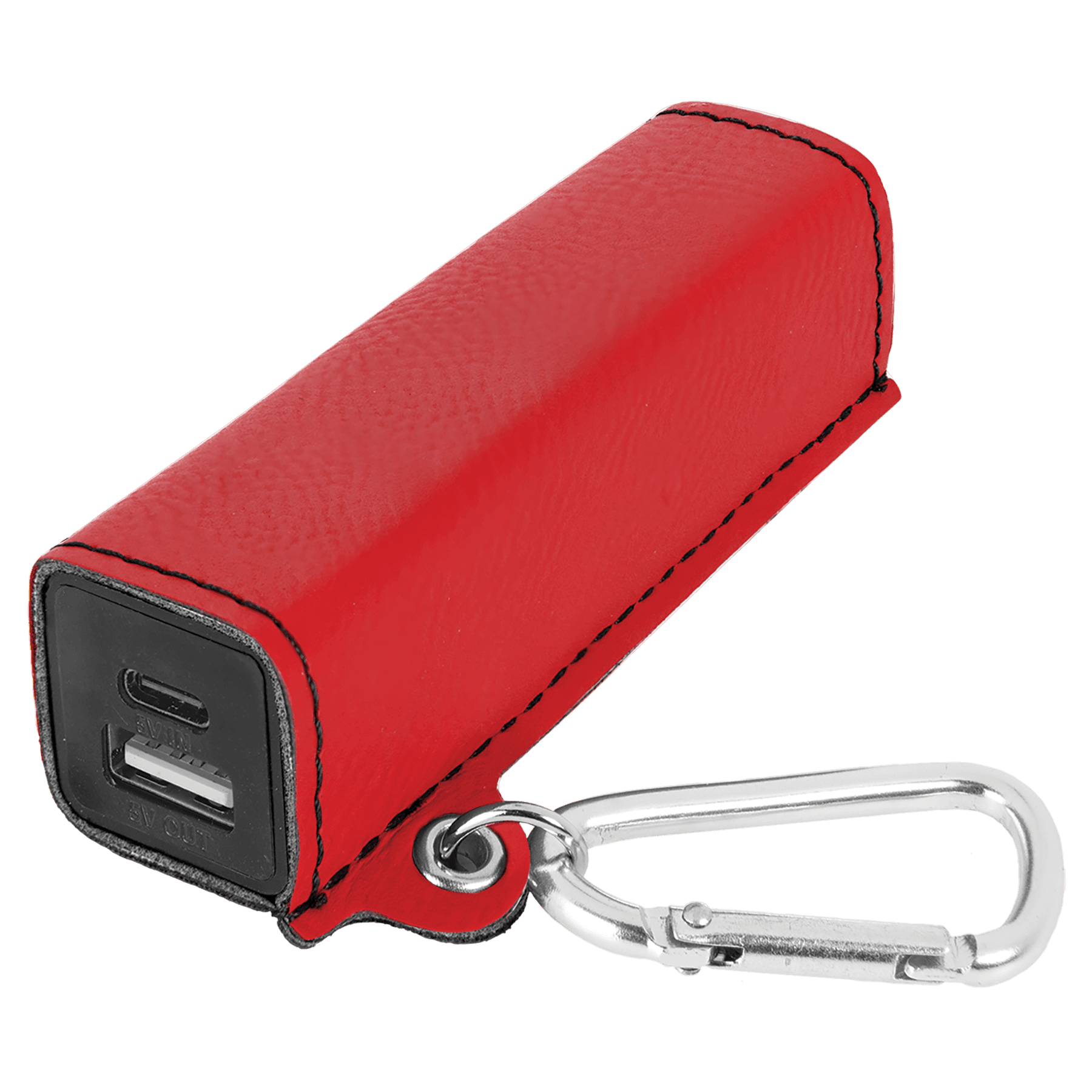 Laserable Leatherette 2200 mAh Power Bank with USB - C Cord - JDS