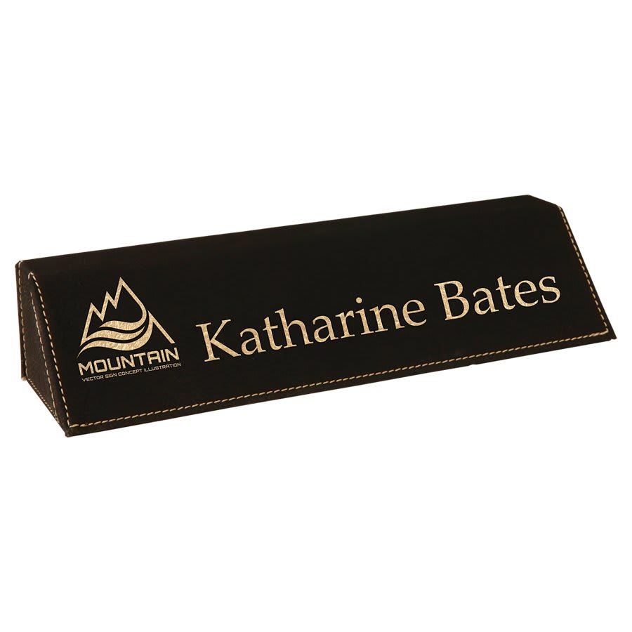 Laserable Leatherette Desk Wedge - JDS