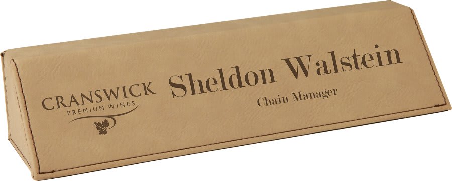 Laserable Leatherette Desk Wedge - JDS