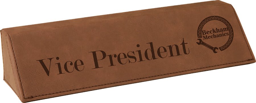 Laserable Leatherette Desk Wedge - JDS