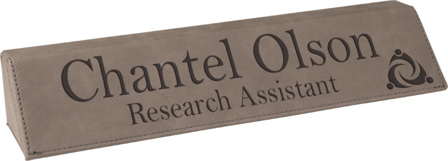 Laserable Leatherette Desk Wedge - JDS