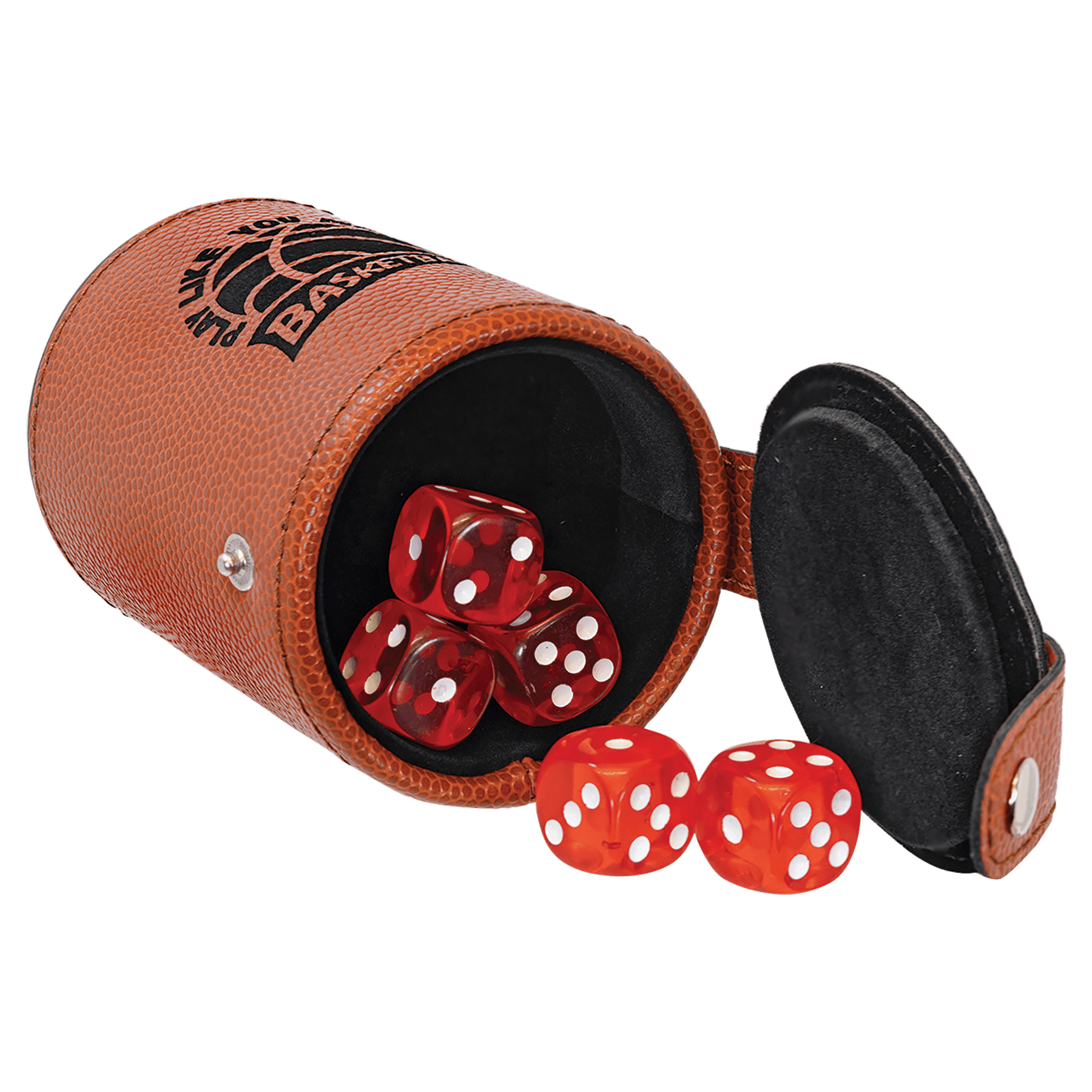 Laserable Leatherette Dice Cup with 5 Dice - JDS