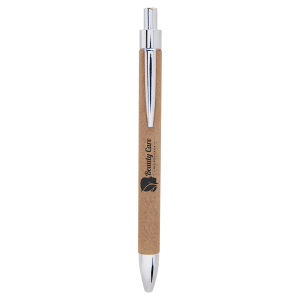 Light Brown Laserable Leatherette Pen - LP451 - Austin Print Co.