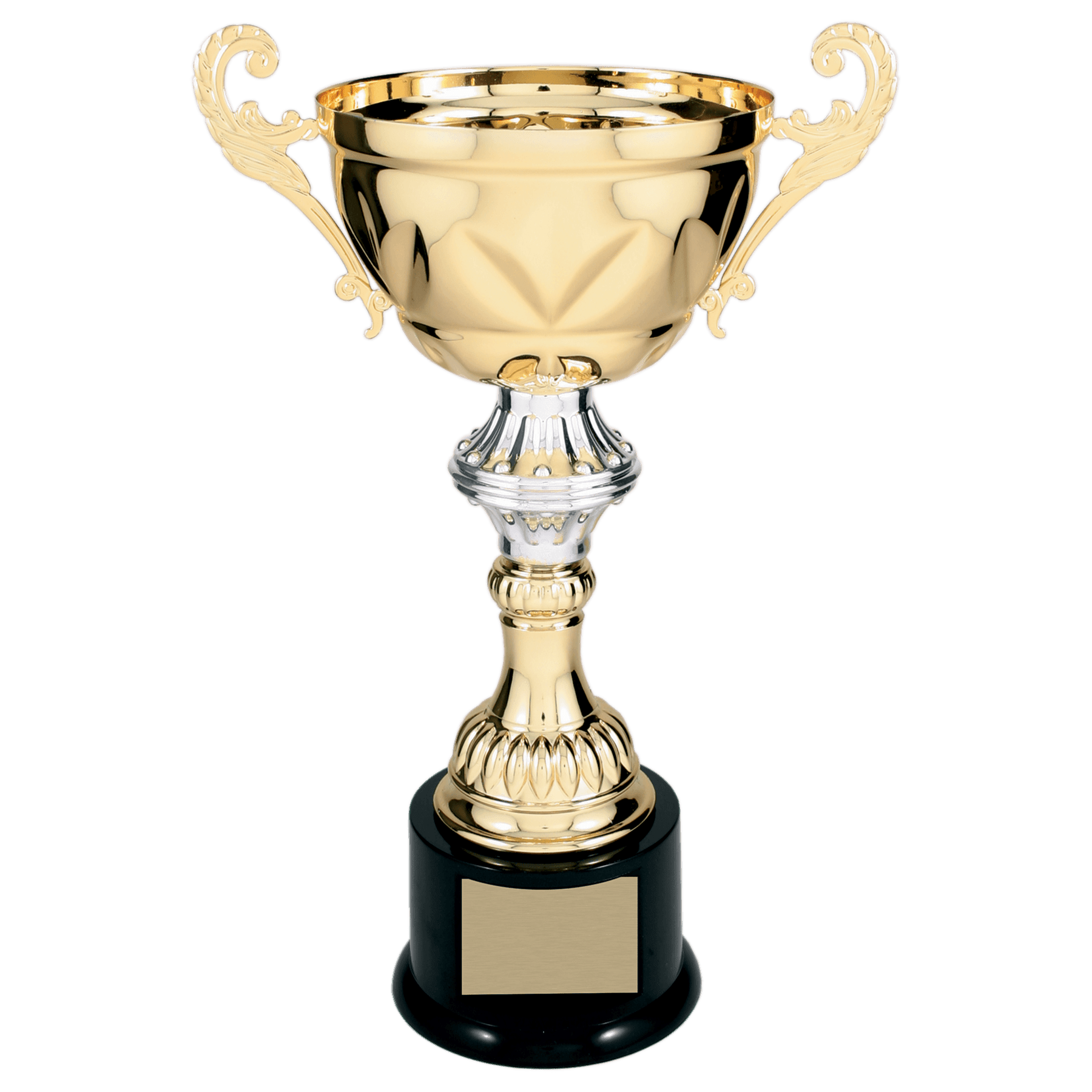 Lovat Cross Embossed Completed Metal Cup Trophy on Plastic Base - JDS