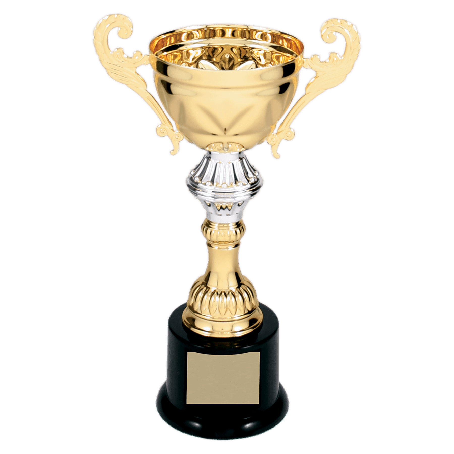 Lovat Cross Embossed Completed Metal Cup Trophy on Plastic Base - JDS