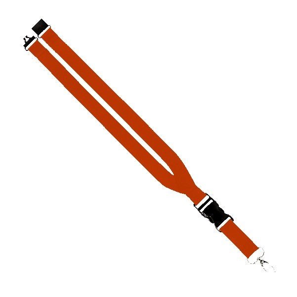Maverick 1" Polyester Lanyard with Slide Buckle Release, Silver Metal Oval & Convenience Release - STS Brand