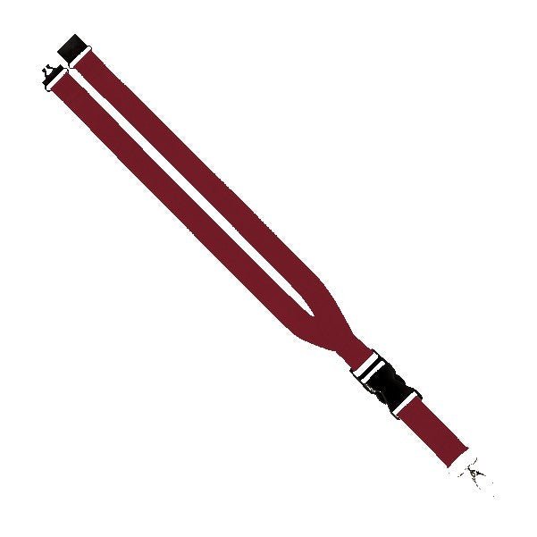 Maverick 1" Polyester Lanyard with Slide Buckle Release, Silver Metal Oval & Convenience Release - STS Brand
