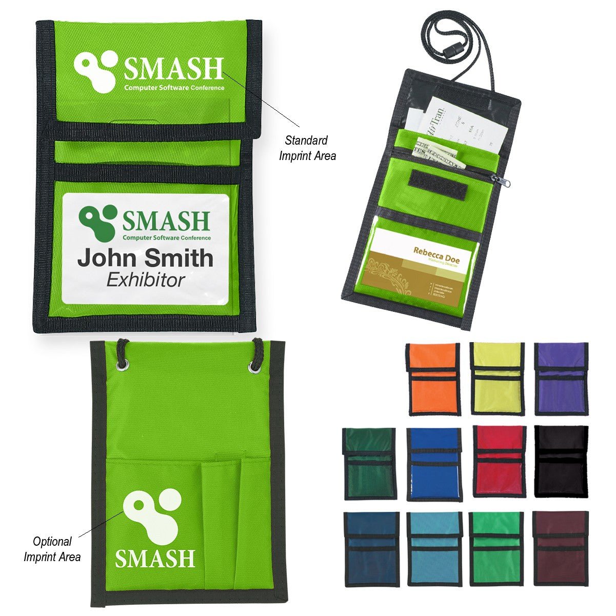 Nylon Neck Wallet Badge Holder - STS Brand
