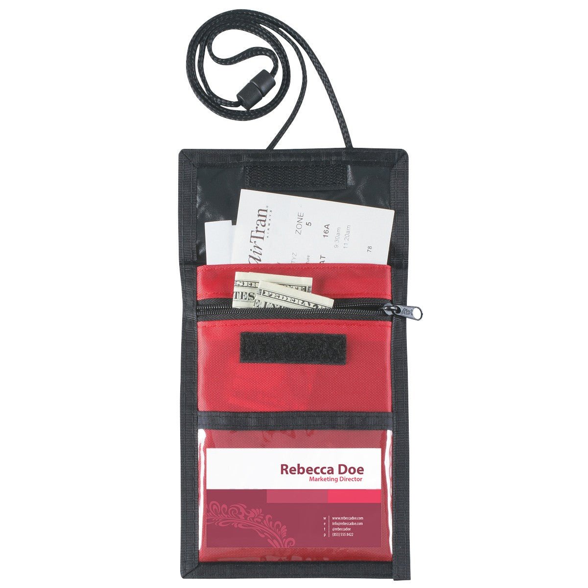 Nylon Neck Wallet Badge Holder - STS Brand