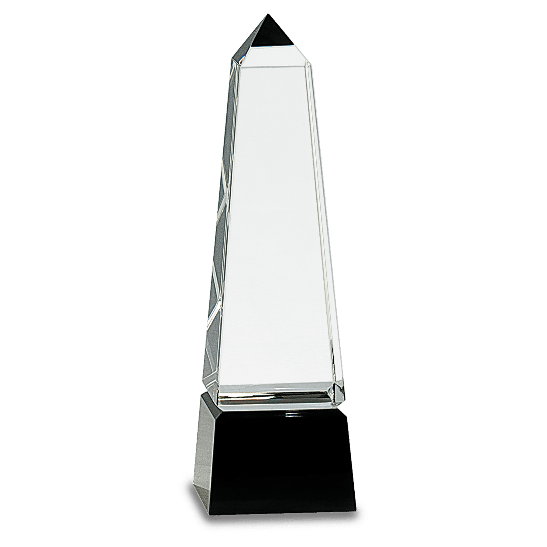 Obelisk Crystal on Black Pedestal Base - JDS
