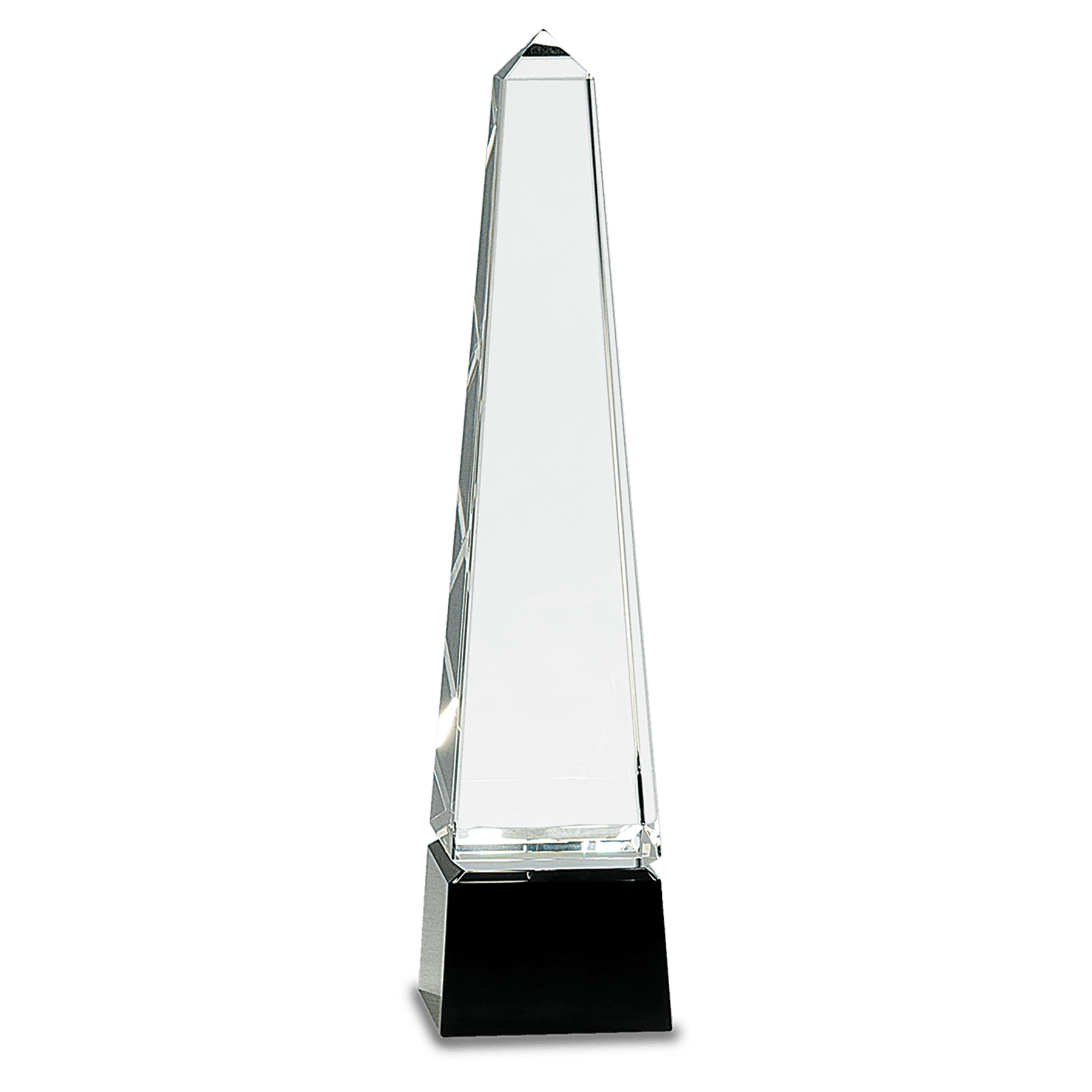Obelisk Crystal on Black Pedestal Base - JDS